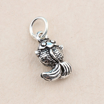 Combo 3 cái charm bạc hình cá vàng reo - Ngọc Quý Gemstones