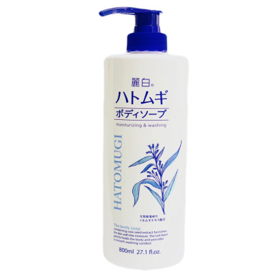 Sữa Tắm Trắng Sáng Da Từ Hạt Ý Dĩ Hatomugi (Chai 800 mL)