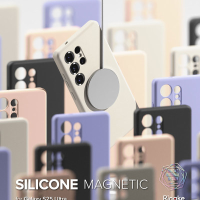 Ốp lưng dành cho Samsung Galaxy S25 Ultra RINGKE Silicone Magnetic - Hàng Chính Hãng