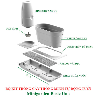 Vòng Phụ Kiện 5 Màu Color Ring Thay Thế Vòng Chậu Kit Trồng Cây Tự Dưỡng nhập khẩu Bồ Đào Nha Basic S và Basic UNO (màu trắng)