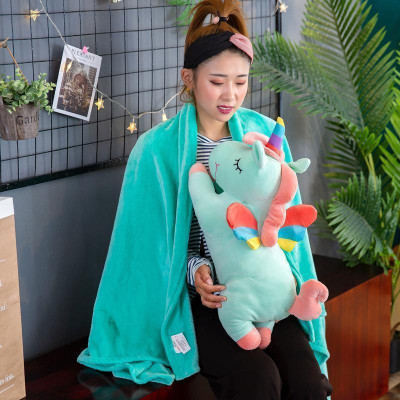Bộ Gối Chăn Hình Ngựa Kì Lân Pony Có Cánh 3 Trong 1 Dễ Thương