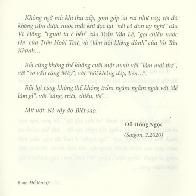 Để Làm Gì - Tạp Bút