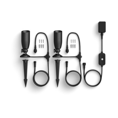 Đèn chiếu điểm ngoài trời WiZ Full Color 12V Ground Spot Starter Kit 16 triệu màu kết nối Wifi & Matter, Hàng Chính Hãng