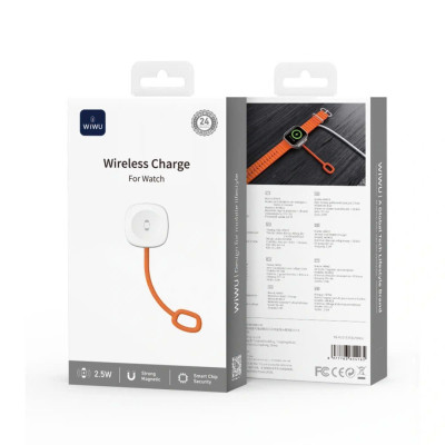Đế dock sạc nhanh từ tính cho Apple Watch Ultra/10/9/8/7/6/5/4/SE/3/2/1 hiệu WIWU Wi-M23 - Thiết kế nhỏ gọn,  Chip Ai điều chỉnh dòng điện, Chuẩn sạc MFI - Hàng nhập khẩu