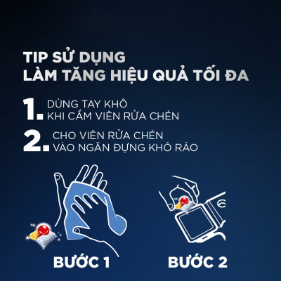 Túi 64 Viên Rửa Chén Bát Finish Powerball Quantum 12x sức mạnh, túi lớn siêu tiết kiệm