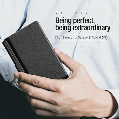 Bao Da Chống Sốc Nillkin Qin Pro Cho Samsung Galaxy Z Fold 6 Bảo Vệ Hoàn Hảo, Thiết Kế Đẳng Cấp - Hàng Nhập Khẩu