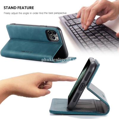 Bao da dạng ví hiệu Caseme dành cho iPhone 11 Pro Max , iPhone 11 , iPhone 11 Pro  chống sốc chống va đập, kèm ngăn đựng thẻ đựng tiền tiện lợi - Hàng chính hãng