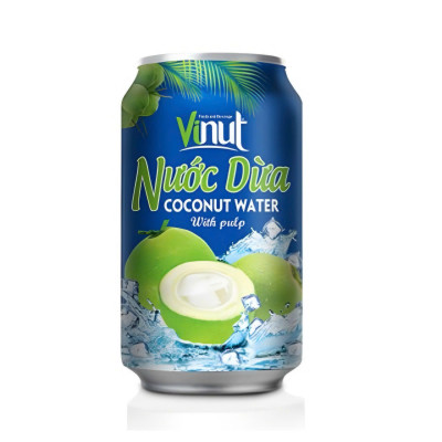 [LỐC 6 LON] Nước ép Dừa, Nước ép trái cây tươi VINUT. Lon 330ml.