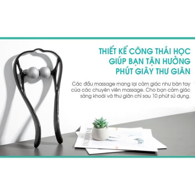 Dụng Cụ Massage Đa Năng Công Thái Học Hỗ Trợ Cổ Vai Gáy 2 Banh 34X18Cm
