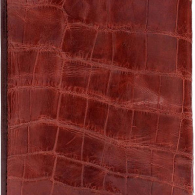 Ví Nam Da Cá Sấu Kiểu Đứng Huy Hoàng HT2229 (12.5 x 10 cm) - Nâu Đỏ