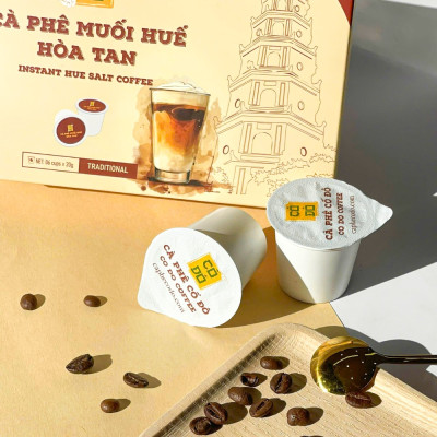 Hộp 10 gói cà phê muối Huế hoà tan Cố Đô