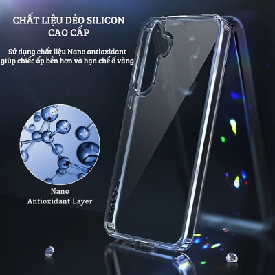Ốp lưng dẻo silicon trong suốt mỏng 0.6mm cho Samsung Galaxy A55 A35 A25 A15 A05 A05s M15 - Hàng nhập khẩu