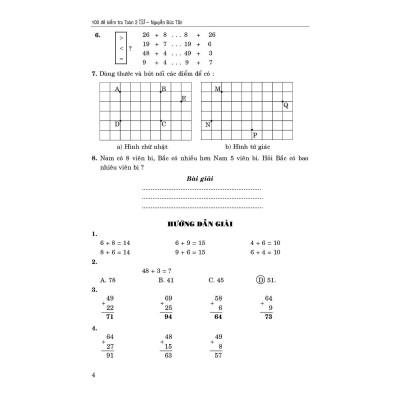 Sách - 100 Đề Kiểm Tra Toán Lớp 2 - Khang Việt Book