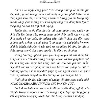 Nông Nghiệp Xanh, Sạch - Nâng Cao Khả Năng Sinh Sản Cho Đàn Gia Súc