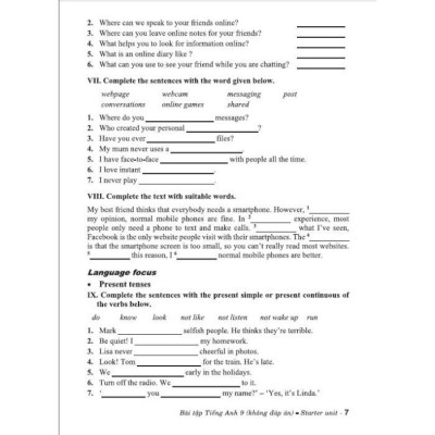 Sách - Bài tập tiếng anh 9 (bám sát sgk chân trời sáng tạo) tặng file đáp án (HA-MK)