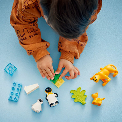 Đồ Chơi Lắp Ráp Gia Đình Động Vật Hoang Dã: Chim Cánh Cụt Và Sư Tử LEGO DUPLO 10442 (10 chi tiết)