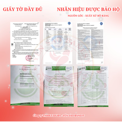 Tổ Yến Sào Tinh Chế Rút Lông Nguyên Xương THƯỢNG HẠNG 100% Sợi Tặng kèm đủ vị chưng - Yến Sào BaNest