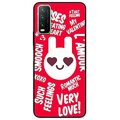 Ốp lưng dành cho Vivo Y20 - Y20s - Y12s mẫu Thỏ LOVE Đỏ