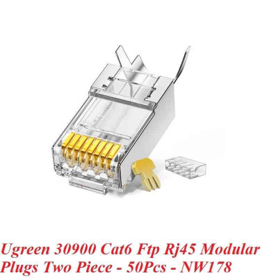 Ugreen UG30900NW178TK 50Pcs Đầu bấm mạng Cat6 Utp 50 cái / hộp - HÀNG CHÍNH HÃNG