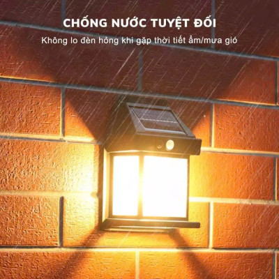 Bộ 2 Đèn Trang Trí Cổng Năng Lượng Mặt Trời Loại Xịn Siêu Đẹp– Gắn Cột, Gắn Tường Tự Động Bật Tắt Loại Tốt