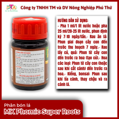 Phân Bón Lá NPK Sinh Học Đầu Trâu MK PHOMIC SUPER ROOTS chai 100ml