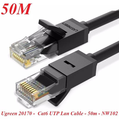 Ugreen UG20170NW102TK 50M màu Đen Cáp mạng LAN CAT6 UTP - HÀNG CHÍNH HÃNG