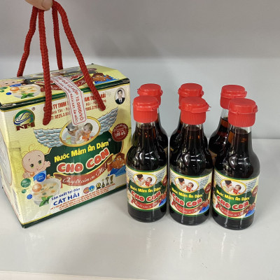 Combo 4 chai Nước mắm ăn dặm cho bé chai 50ml, "Nhiều cá ít muối"