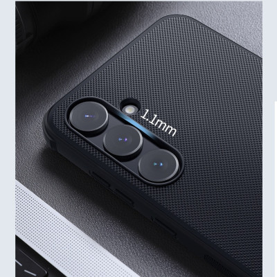 Ốp lưng sần chống sốc cho Samsung Galaxy A55 5G mặt lưng nhám hiệu Nillkin Super Frosted Shield Pro cho mặt lưng nhám chống trơn trượt tay, khả năng chống sốc cực tốt, chất liệu cao cấp - Hàng chính hãng
