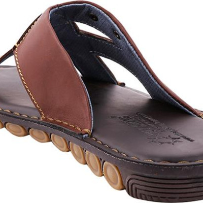 Dép Nam Quai Ngang Huy Hoàng HT7137 - Nâu