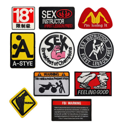 Patch_velcro giới tính SEX dán quần áo_ba lô_túi xách
