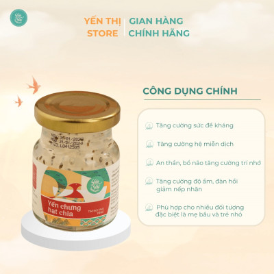(Tặng muỗng gỗ đơn 450k)Yến Thị-Bán Lẻ- Chưng sẵn 70ml- 30% Yến