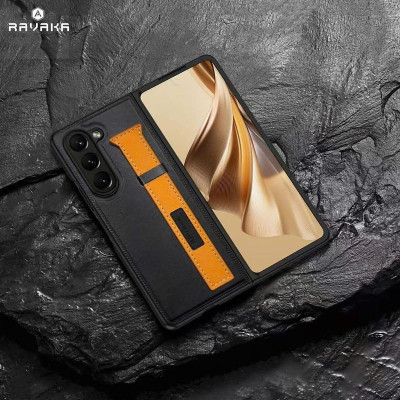 Ốp Lưng Da cho SAMSUNG Z Fold 7 Bảo Vệ 360° hiệu RAVAKA bảo vệ toàn diện bền đẹp