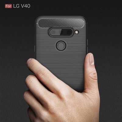 Ốp lưng chống sốc cho LG V40 hiệu Likgus (chuẩn quân đội, chống va đập, chống vân tay) - Hàng nhập khẩu