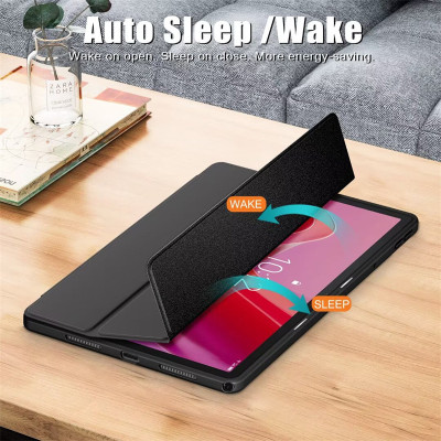 Bao da cho Lenovo Tab M11 (TB-330FU/TB-330XU) Zaki Smartcover mặt lưng trong suốt - Hàng Chính Hãng