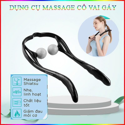 Dụng Cụ Massage Đa Năng Công Thái Học Hỗ Trợ Cổ Vai Gáy 2 Banh 34X18Cm