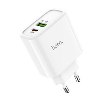Cốc sạc củ sạc nhanh 2 cổng Hoco C57A pd18w - sạc nhanh quick charge 3.0 - hàng chính hãng