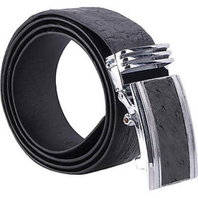 Thắt Lưng Nam Da Đà Điểu Bản Lớn Da Hột Huy Hoàng HT4433 - Đen
