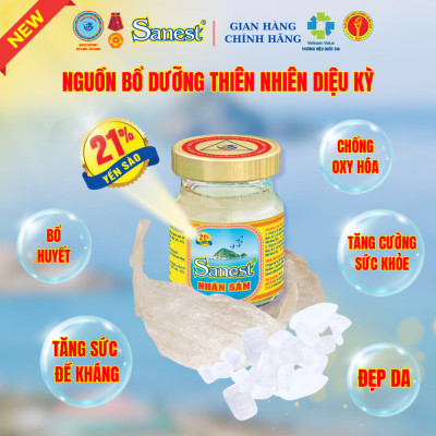  NEW [ Combo 5 lọ] Nước Yến sào Khánh Hòa Sanest 21% - Nhân Sâm