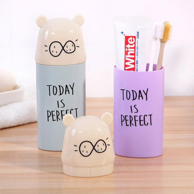 Hộp Đựng Bàn Chải, Kem Đánh Răng, Lược, Khăn Mặt Hộp Đựng Đồ Mang Đi Du Lịch Tiện Lợi Nhiều Màu Sắc MÀU XANH