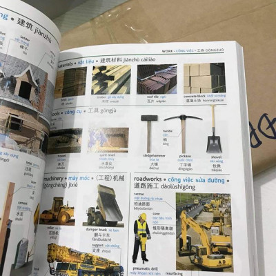 Combo 2 sách Từ điển hình ảnh Tam Ngữ Trung Anh Việt  16000 từ có mp3 nghe qua app– Pons General Reference Visual English Vietnamese Chinese Trilingual Dictionary +Phát triển từ vựng tiếng Trung Ứng dụng (in màu) (Có Audio nghe) +DVD tài liệu