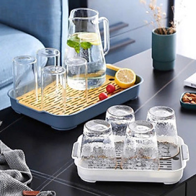 Khay Nhựa Úp Cốc Ly 2 Lớp Phong Cách Hiện Đại – Khay Đựng Cốc Ly, Khay Trà Tiện Lợi Đa Năng - HÀNG CHÍNH HÃNG MINIIN