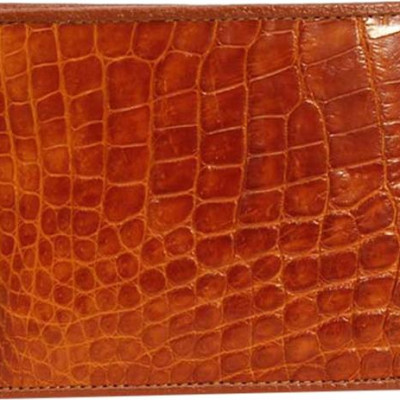 Ví Nam Da Cá Sấu Nút Bấm Huy Hoàng HT2218 (12.5 x 10 cm) - Vàng