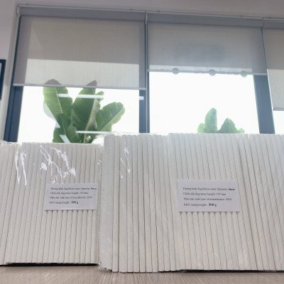 Ống hút giấy Clean Paper Straw kích thước 8mm x 197mm màu trắng dùng cho, sinh tố, đá xay.... (0,5kg) 