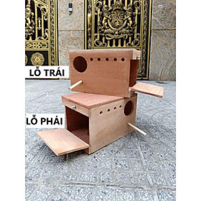 1 Tổ đẻ Cockateil, Ngực hồng 30*20*20 (gỗ nguyên khối)