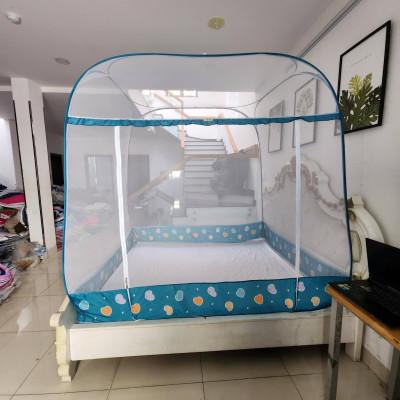 Màn Chụp , Mùng Chụp Cao Cấp Mộc Miên Đỉnh Vuông - Kích Thước 1,8mx2m- 1 cửa ( video , hình thật )