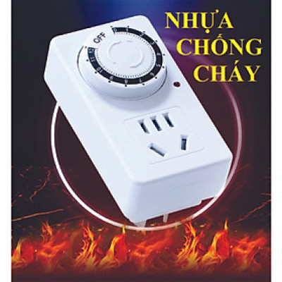 Ổ cắm hẹn giờ cơ MK-958 hẹn giờ tắt sử dụng đơn giản công suất 10A/220V + Tặng Phích chuyển đổi từ 3 chấu sang 2
