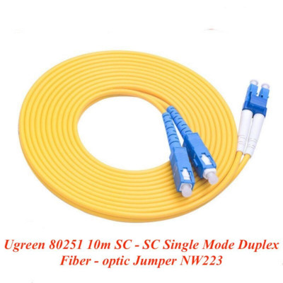 Ugreen UG80251NW223TK 10M SC-SC Màu vàng Cáp nhảy quang Single mode Duplex Fiber - HÀNG CHÍNH HÃNG