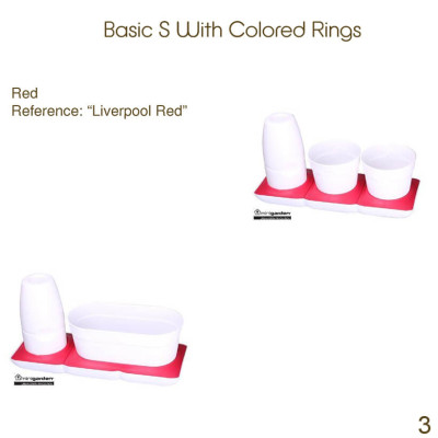 Vòng Phụ Kiện 5 Màu Color Ring Thay Thế Vòng Chậu Kit Trồng Cây Tự Dưỡng nhập khẩu Bồ Đào Nha Basic S và Basic UNO (màu trắng)