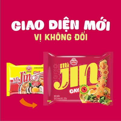Thùng 20 gói mì Jin Ramen cay Ottogi 120g