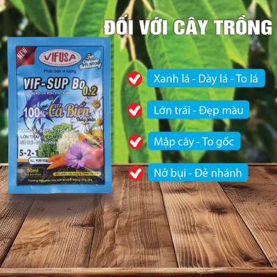 VIF-SUP Bo 0.2 - Phân bón đạm cá gói 50ml